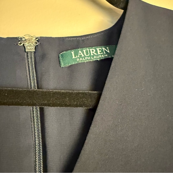 Ralph Lauren Navy  Mini Dress V-Neck Short Sleeve S2 - Picture 3 of 11